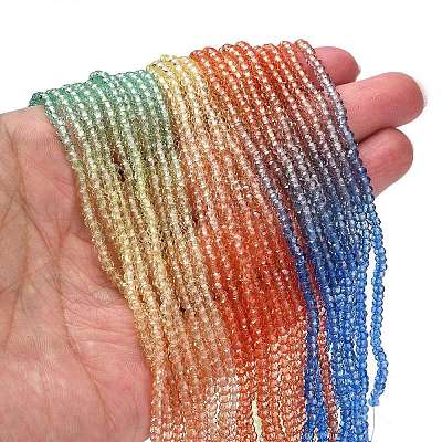 Transparent Painted Glass Beads Strands DGLA-A034-T2mm-A02-1