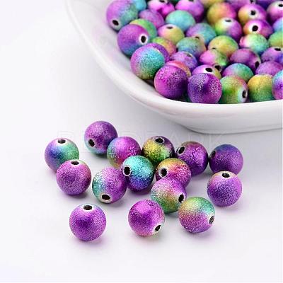 Spray Painted Acrylic Beads PB25P9284-1
