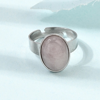 Adjustable 304 Stainless Steel Finger Rings for Women GG-CBA7994-04P-19-1