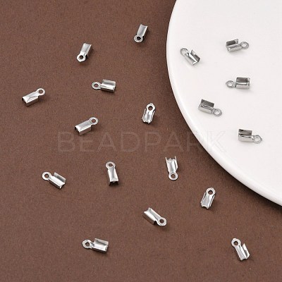 Tarnish Resistant 304 Stainless Steel Folding Crimp Ends X-STAS-R063-29-1