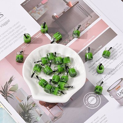Glass Bottle Pendants CRES-S359-01H-1