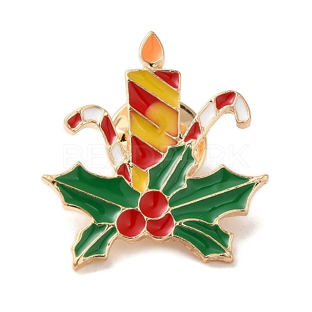 Christmas Series Golden Aolly Brooches JEWB-U004-01B-1