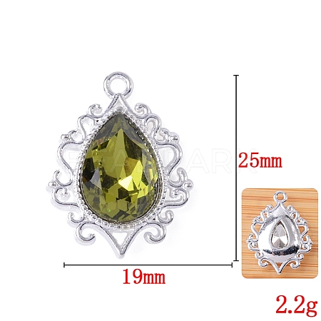 Glass Rhinestone Pendants FIND-WH0021-91S-013-1