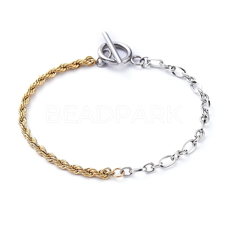 304 Stainless Steel Chain Bracelets BJEW-JB05238-1