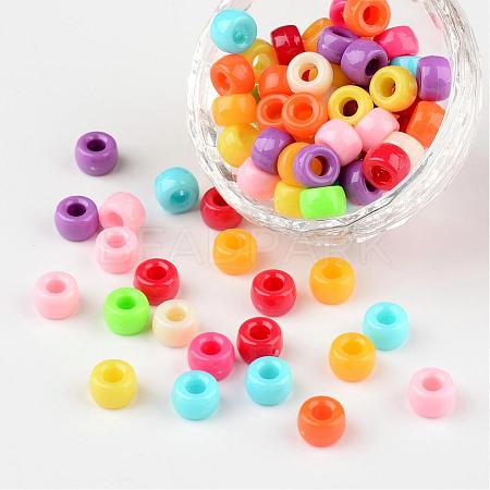 Opaque Acrylic Beads X-PL338-1