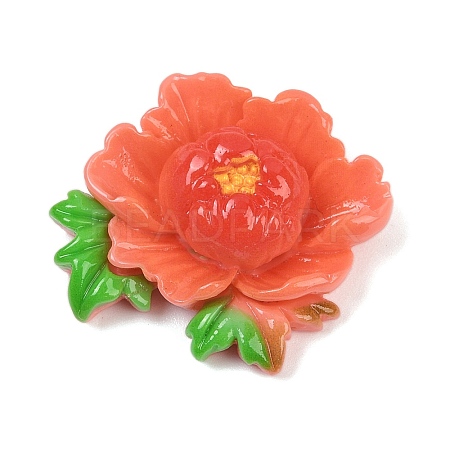 Opaque Resin Flowers Cabochons LS-RESI-R463-02D-1