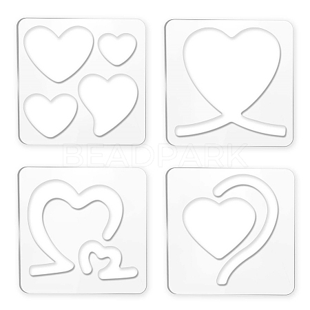 Acrylic Earring Handwork Template TOOL-WH0152-013-1