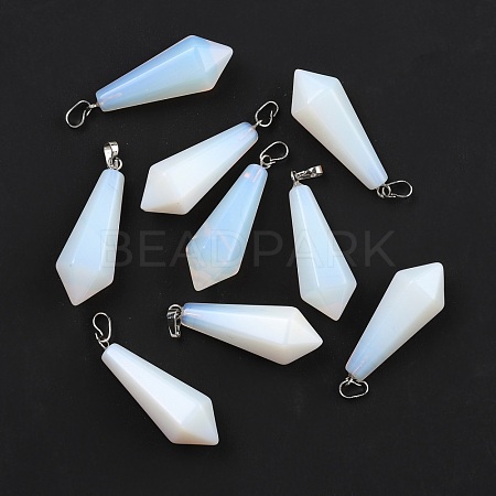 Synthetic Opalite Pointed Pendants G-I314-02P-25-1
