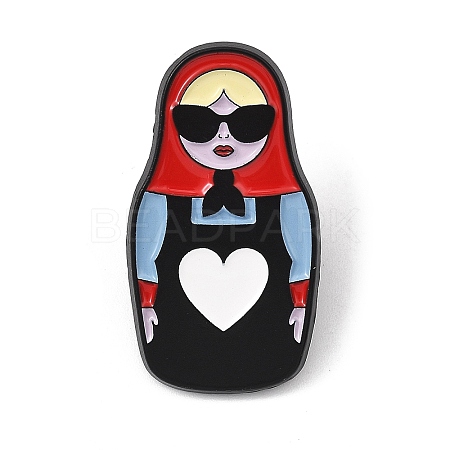Cool Matryoshka Doll Enamel Pins LS-AL-Z002-01EB-01-1