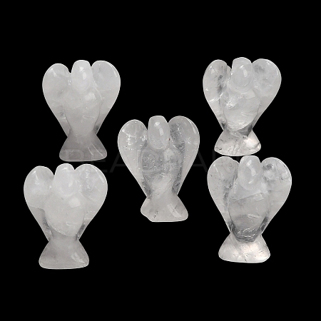 Natural Quartz Crystal Gemstone Carved Angle Figurines GG-CBA8396-A19-1