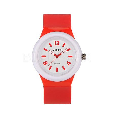 Children's 304 Stainless Steel Silicone Quartz Wrist Watches WACH-N016-08-1