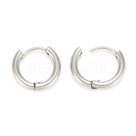 202 Stainless Steel Huggie Hoop Earrings EJEW-O087-06F-P-1