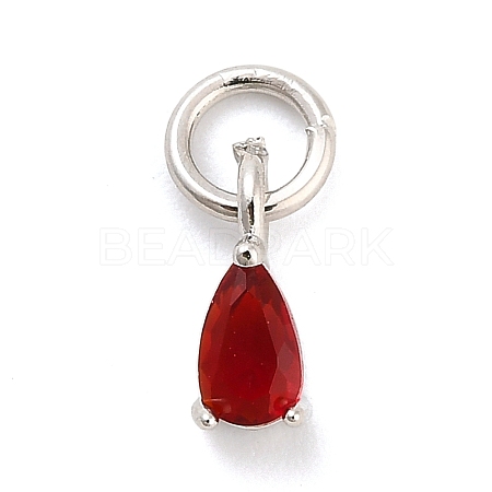 Brass Micro Pave Cubic Zirconia Charms KK-H527-13P-01-1