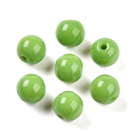 Opaque Solid Color Glass Beads LS-GLAA-N007-8mm-A11-1