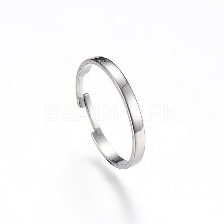 Adjustable 304 Stainless Steel Finger Ring Settings MAK-R012-10-1