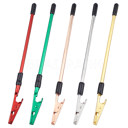 5Pcs 5 Styles Iron & 201 Stainless Steel Jewelry Helper Tool Bracelet Clamp AJEW-SC0003-35-1