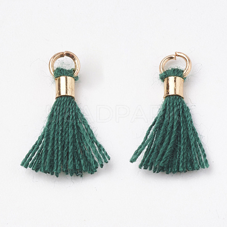 Polycotton(Polyester Cotton) Tassel Pendant Decorations FIND-S275-08G-1