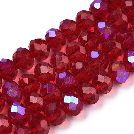Electroplate Glass Beads Strands EGLA-A034-T2mm-L20-1