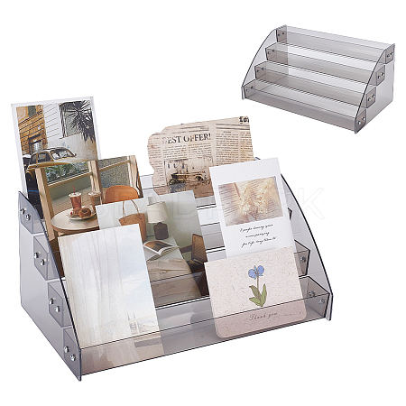 Transparent Acrylic 4 Layers Nail Polish Display Rack ODIS-UN0001-22E-1