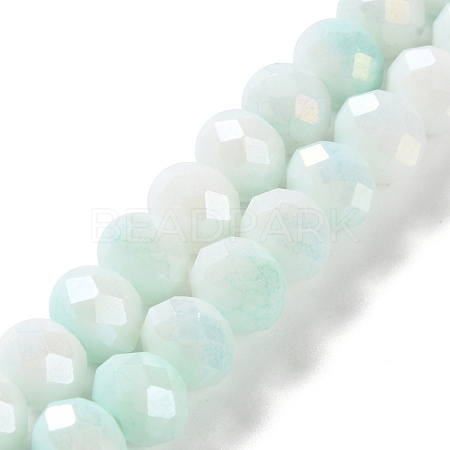 Electroplate Glass Beads Strands LAMP-S068-02G-1