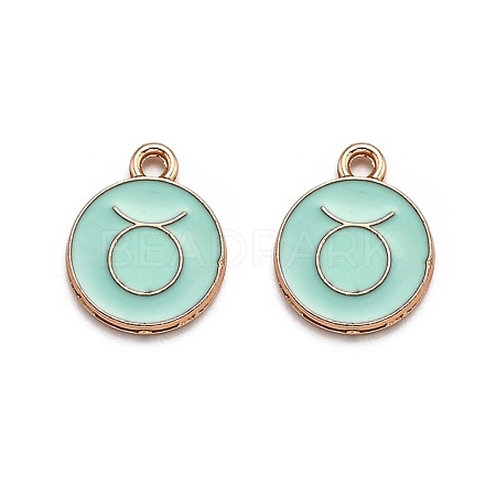 Alloy Enamel Pendants ENAM-S124-01B-15C-1