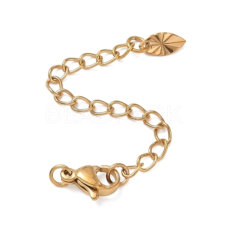 201 Stainless Steel Curb Chain Extender SA-CBA0FDA-01G-10-1