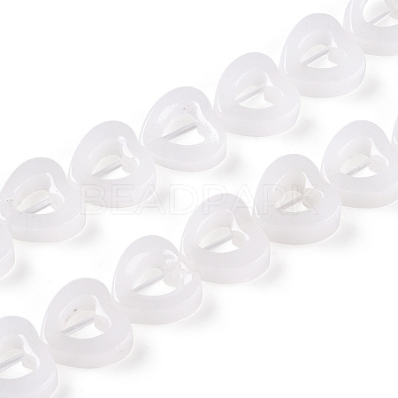 Natural White Jade Beads Strands G-N342-96-1