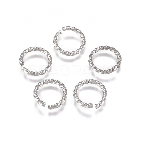 304 Stainless Steel Twisted Jump Rings STAS-G225-10P-04-1