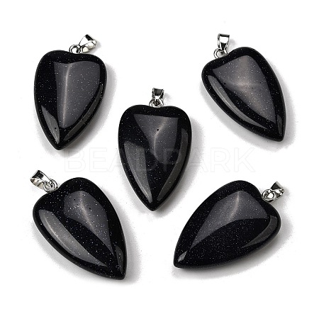Synthetic Blue Goldstone Pendants G-F820-04P-03-1