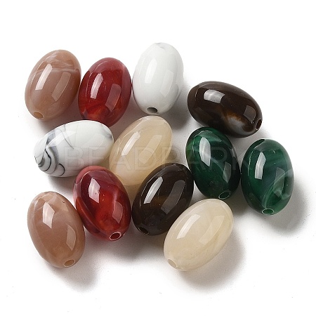 Opaque Acrylic Beads OACR-Z015-02-1