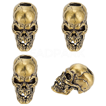 4Pcs Brass Beads KK-PH0013-27AG-1