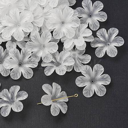 Frosted Flower Clear Transparent Acrylic Beads X-PAF154Y-11-1