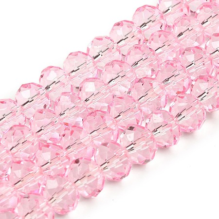Transparent Baking Paint Glass Beads Strands DGLA-A034-T8mm-D09-1