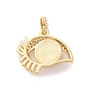 Brass Micro Pave Cubic Zirconia Pendants ZIRC-F136-09G-01-2