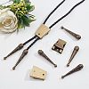 3Pcs Iron Bolo Tie Slide Clasps FIND-ANB0003-18AB-4