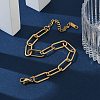 Simple 304 Stainless Steel Paperclip Chains Bracelets for Summer Beach PM6439-9-2