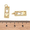 Brass Micro Pave Turquoise Cubic Zirconia Pendants CU-CBAF0F8-10G-3