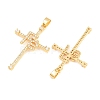Easter Brass Micro Pave Clear Cubic Zirconia Pendants ZIRC-F148-14H-G-2