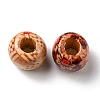 100Pcs Printed Wooden Dyed Beads WOOD-P019-01B-2