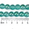 Frosted Transparent Glass Bead Strands GLAA-P065-10mm-08-3