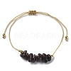 Natural Garnet Chips Braided Bead Bracelets BJEW-JB09851-01-1