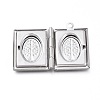 Tarnish Resistant 304 Stainless Steel Locket Pendants STAS-K192-11P-3