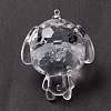 Transparent Acrylic Rhinestone Big Pendants TACR-P002-01A-3