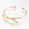 Brass Cuff Bangle BJEW-P168-B27-1