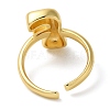 Initials Brass Open Cuff Ring for Women RJEW-N046-02F-G-3