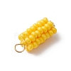 Glass Seed Beaded Corn Pendants PALLOY-MZ01108-4