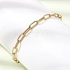 4MM 304 Stainless Steel Textured Paperclip Chain Bracelets for Man and Women SA-CBAB767-11G-3