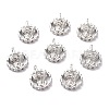 Brass Micro Pave Cubic Zirconia Pendants ZIRC-O044-13P-1