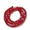 Electroplate Transparent Glass Beads Strands EGLA-A035-T4mm-L07-2