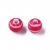 Opaque Striped Acrylic Beads MACR-S373-27D-03-2